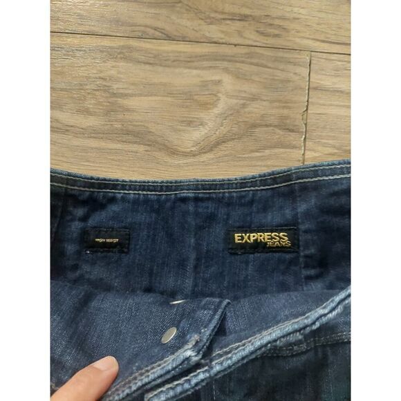 Express Mini Denim Skirt High Waist 6 - Picture 4 of 12